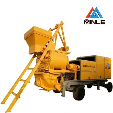 Nútený mixérový betónový čerpadlo namontovaný